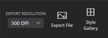 The export group on the FILE ribbon tab