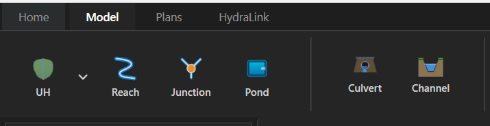 Element toolbar in the ribbon