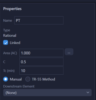Linked element indicator in the properties panel